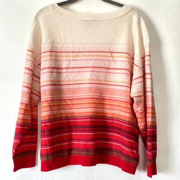 Anthropologie Saturday Sunday 100% Cashmere Sweater Sz S Striped LS Crew NWOT - Picture 3 of 9